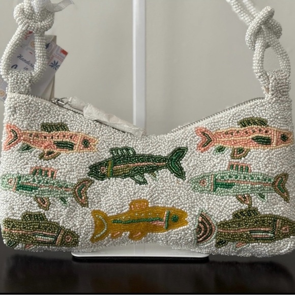 Viral Beaded Bag with Sardines Design - Picture 3 of 6